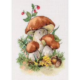 Набор для вышивания крестом KLART "Белые грибы" KL8-516