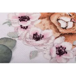 Kit de point de croix KLART "Mère et enfant léopards" KL8-506