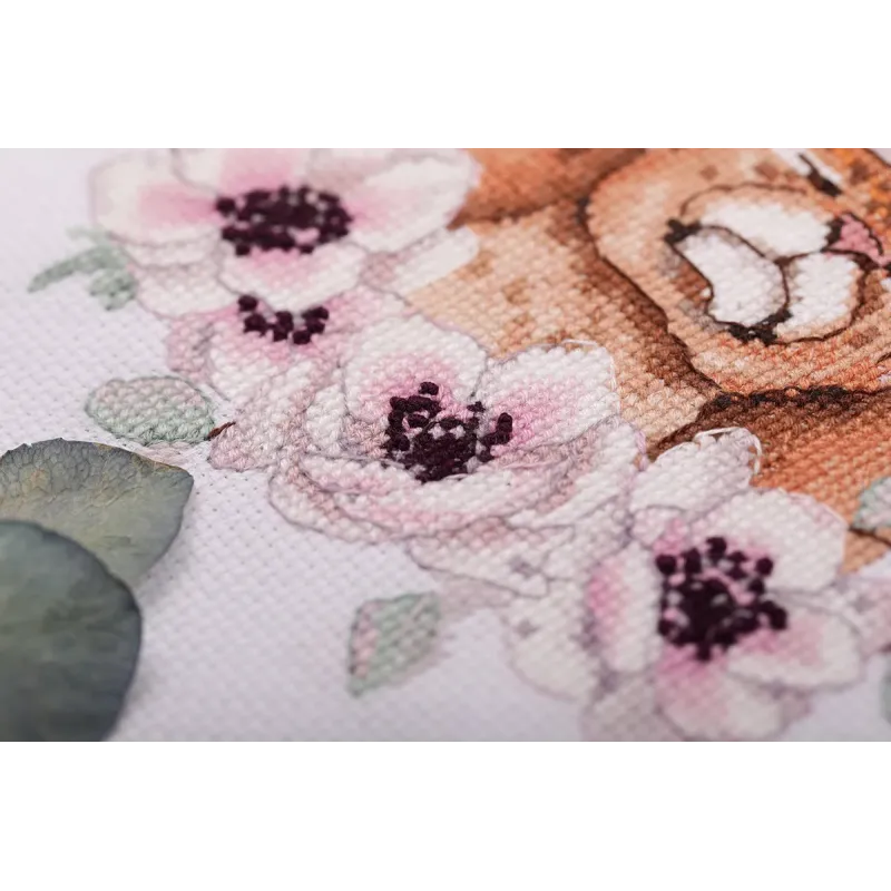 Kreuzstich-Set KLART "Mutter und Kind Leoparden" KL8-506