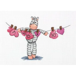 Kit de point de croix KLART "Je t'aime !" KL8-280