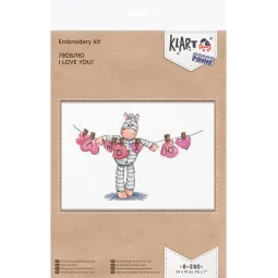 Kit de point de croix KLART "Je t'aime !" KL8-280