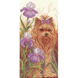 Kryželiu siuvinėjimo rinkinys KLART "Yorkshire Terrier" KL8-042