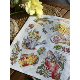 Kit de point de croix "Histoires de jardin" SANS-68