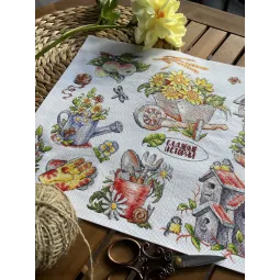 Kit de point de croix "Histoires de jardin" SANS-68