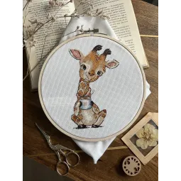 Cross stitch kit "Coffee lovers. Giraffe" SANK-65