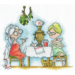 Cross stitch kit "Grannies in the bathhouse" SANB-22