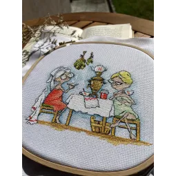 Cross stitch kit "Grannies in the bathhouse" SANB-22