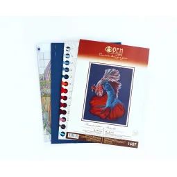 Kryželiu siuvinėjimo rinkinys "Kovojančios žuvelės" S1607