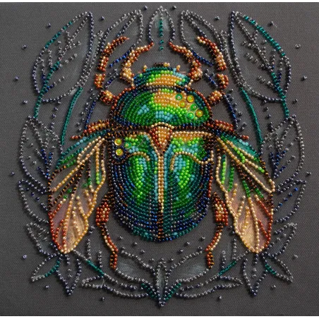 Hauptperlen-Stickset Smaragдкаkäfer (Deco Scenes) 20x20 cm AAMB-105