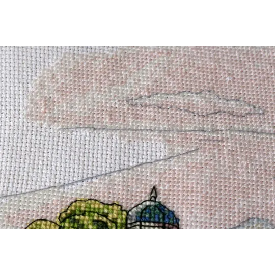 Наборы для вышивания крестиком Красочные купола (Пейзаж) 38x18 см AAH-110