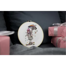 Kit de broderie Rain 16x11,5 cm S/M019