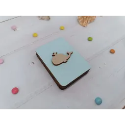 Wooden needle case. Whale. KF056/38