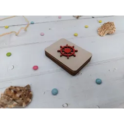 Деревянный футляр для игл. Руль. KF056/37