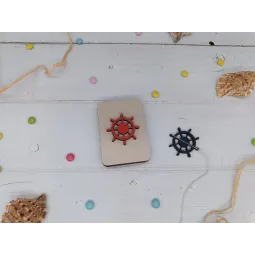 Деревянный футляр для игл. Руль. KF056/37