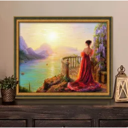 Diamond Painting Set „Bei Sonnenuntergang“ 50x40 cm AM1824