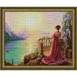 Kit de peinture diamant "Au coucher du soleil" 50x40 cm AM1824