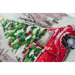 Kit de point de croix On va fêter (Conte d'hiver) 25x20 cm AAH-226