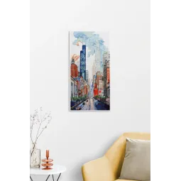 Kit de point de croix Vie citadine (Paysage) 50x25 cm AAH-219
