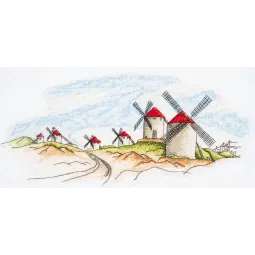 Kit de point de croix Windmills 39x18 cm AAH-111