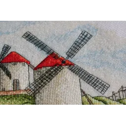 Набор для вышивания крестиком Ветряные мельницы 39x18 см AAH-111