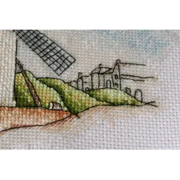 Cross stitch kit Windmills 39x18 cm AAH-111