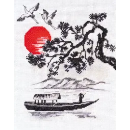 Cross stitch kit In the rays of the sunset (Landscapes) 20x25 cm AAH-103