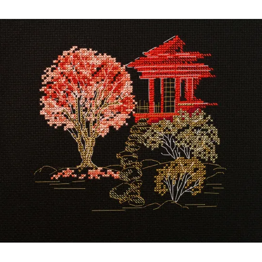 Cross stitch kit Japan-3 15x14 cm AAH-099