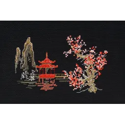 Siuvinėjimo kryželiu rinkinys Japan-2 15x10 cm AAH-098