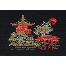 Kryželiu siuvinėjimo rinkinys Japan-1 15x10 cm AAH-097