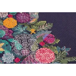 Kit de point de croix Sapin de Noël 19x22 cm AAH-090