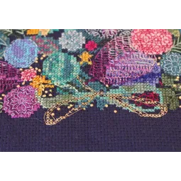 Kit de point de croix Sapin de Noël 19x22 cm AAH-090