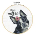 Gezählter Kreuzstich-Set mit Bambusreifen Ruff Life D72-76108
