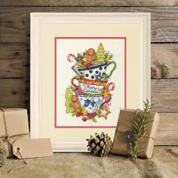 Kit de point de croix Th
cChristmas Tea D70-09625