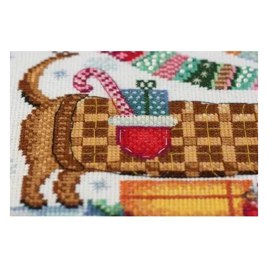 Kit de point de croix I am feeling a holiday 30x20 cm AAH-043