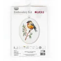 Kreuzstich-Set mit Stickrahmen inklusive "Vogel auf dem Ast" 8x10,5cm SBC106