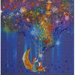 Mid-sized bead embroidery kit Dreamer 20x20 cm AMB-092