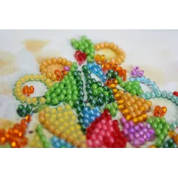 Mini kit de broderie de perles Le cœur des vacances 15x15 cm AAM-205