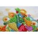 Mini kit de broderie de perles Le cœur des vacances 15x15 cm AAM-205