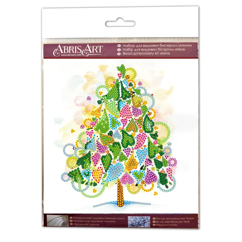 Mini Bead embroidery kit The heart of the holiday 15x15 cm  AM-205