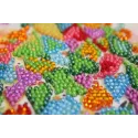 Мини набор для вышивания бисером Сердце праздника 15x15 cm AAM-205