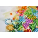 Mini kit de broderie de perles Le cœur des vacances 15x15 cm AAM-205