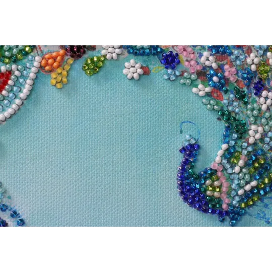 Kit de broderie de perles Mini Queue colorée 15x15 cm AM-187