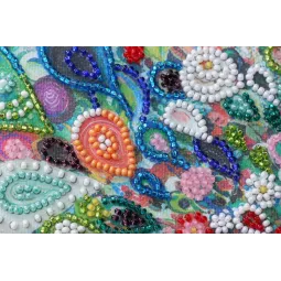 Miniatiūrinis karoliukų siuvinėjimo rinkinys Spalvotas uodega 15x15 cm AAM-187