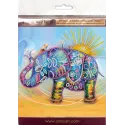 Mini Perlenstickerei Set Neon Elefant 15x15 cm AAM-149