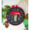 Kits de point de croix avec cercle inclus Forêt beau 17x17 cm AAHM-071