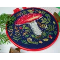 Kits de point de croix avec cercle inclus Forêt beau 17x17 cm AAHM-071