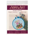 Kreuzstich-Sets mit Bügel inklusive Geschenk mit Ferienhäusern 15x15 cm AAHM-005