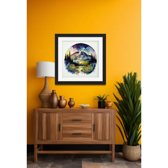 Kits de point de croix Au sommet du monde (Scènes déco) Abris Art AAH-189