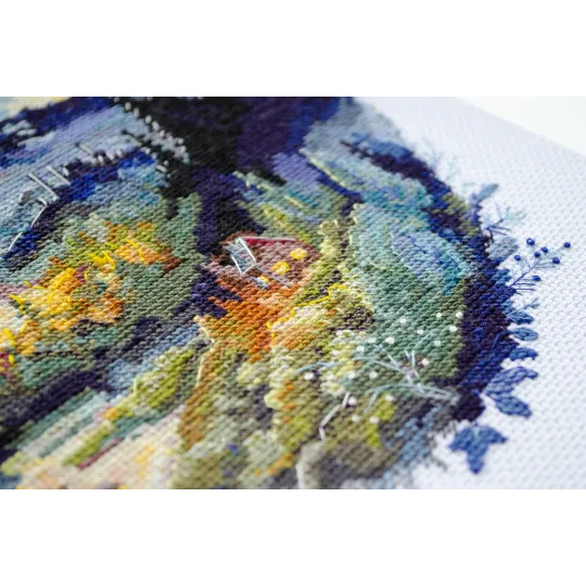 Kits de point de croix Au sommet du monde (Scènes déco) Abris Art AAH-189