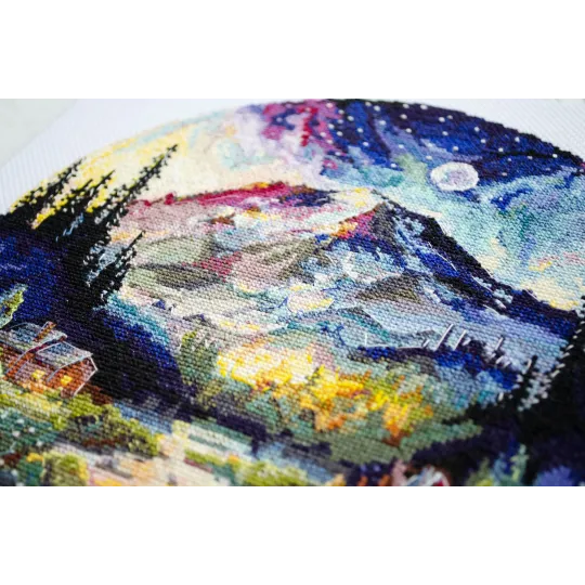 Kits de point de croix Au sommet du monde (Scènes déco) Abris Art AAH-189